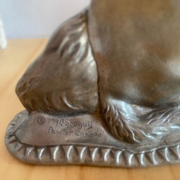 23-(VHD) Vintage. Home Decor. Seagull Pewter Canada. Cat. Bookends. - Picture 4 of 5